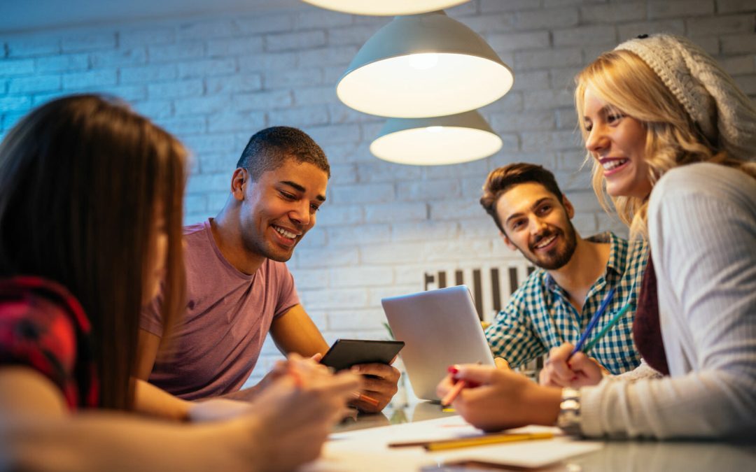 Young adults preparing for entry level jobs
