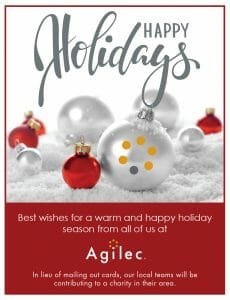 Happy holidays from all of us at Agilec