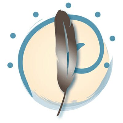 The Sacred Gift Feather logo