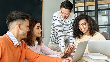 Group of youth learning